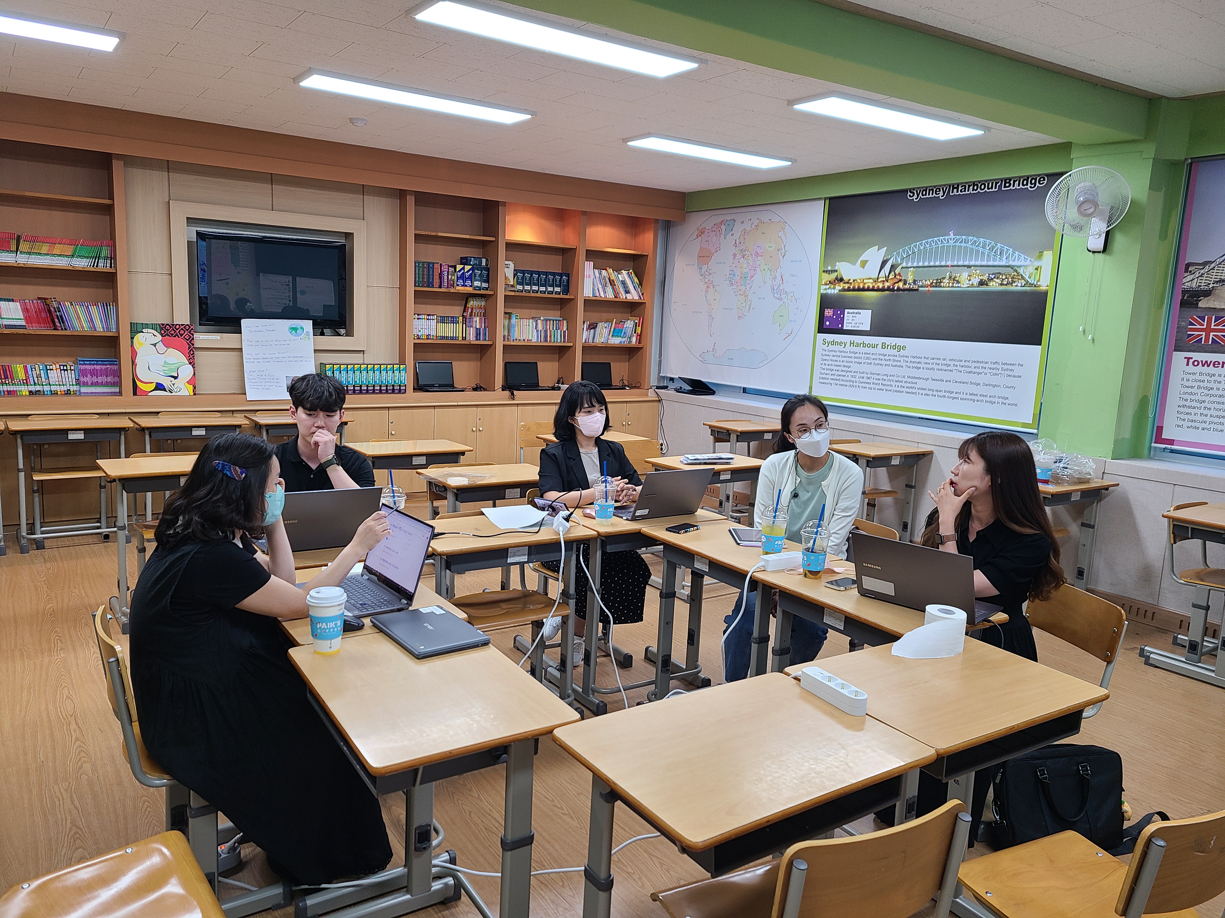 ▲ 둔포중학교 대면 회의