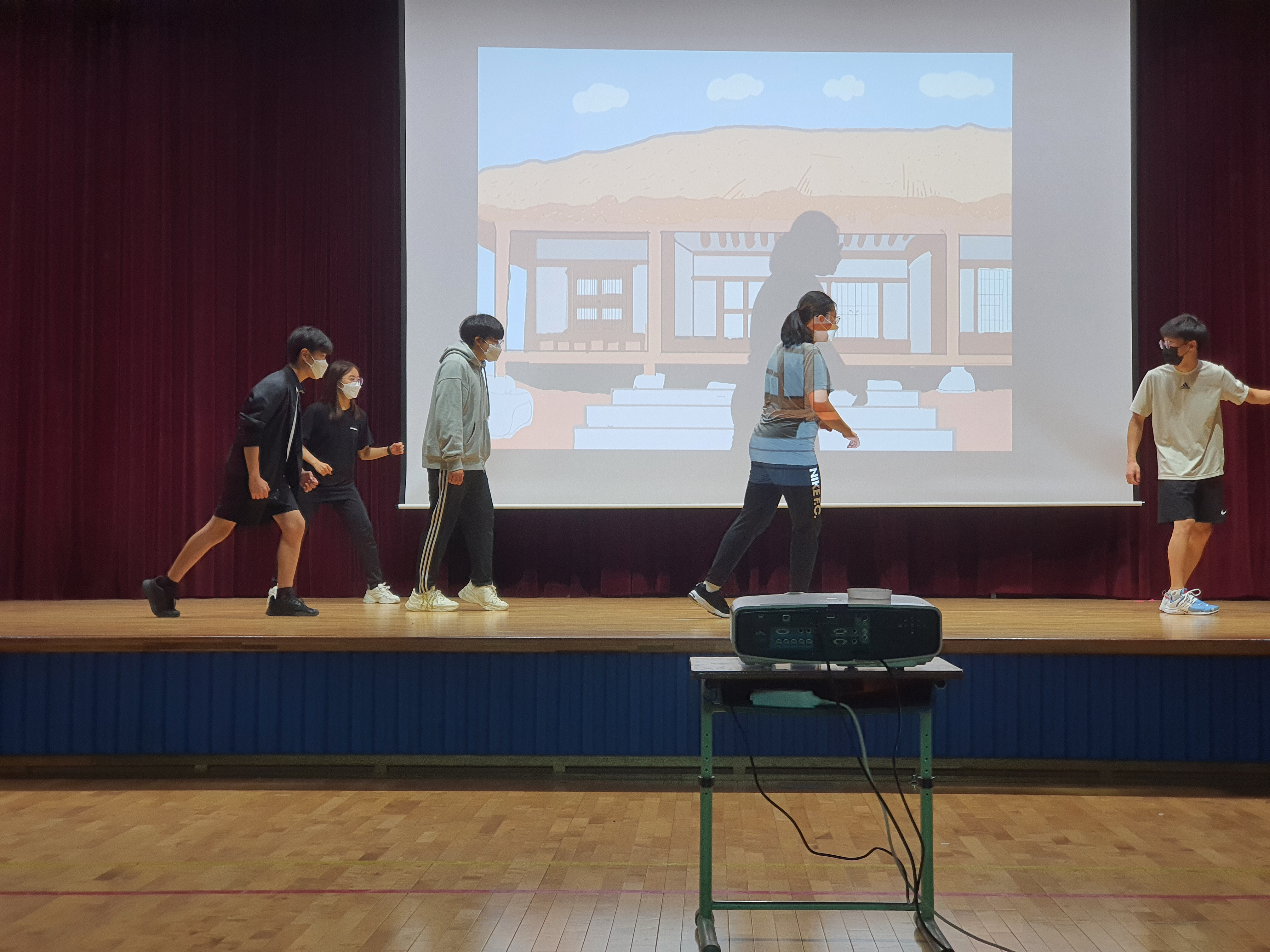 ▲ 학교에서 연습 장면